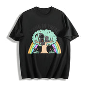 Hang in There It Gets Worse Cotton T-Shirt in Black