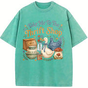 Take Me To The Thrift Shop Thrifting vintage washed oversized T-shirt in Blue