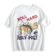 Roly-poly Cowboy Rodeo Cowgirl Cotton T-Shirt in White