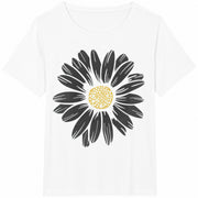 White Daisy Cotton T-Shirt in White