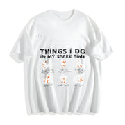 Dachshund Doxie Cotton T-Shirt in White