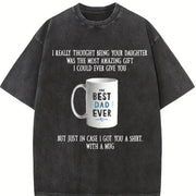 Father's Day from Daughter Vintage Washed T-Shirt in Black