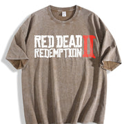 Red Dead Redemption 2 Vintage Washed T-Shirt in Brown