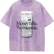 Wsj Money Talks We Translate Vintage Washed T-Shirt in Purple