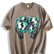 67 Soccer Vintage Washed T-Shirt in Brown