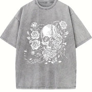 Grunge Urban Explorer Statement for the Coastal Vintage Washed T-Shirt in Gray