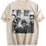 Juice 90old-JUICE 90 338288 Collection Black PR vintage washed oversized T-shirt in Beige