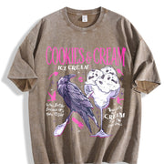 Butcher Blackbird Dark Romance Vintage Washed T-Shirt in Brown