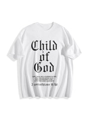 ’Child of God' Cotton T-Shirt in White