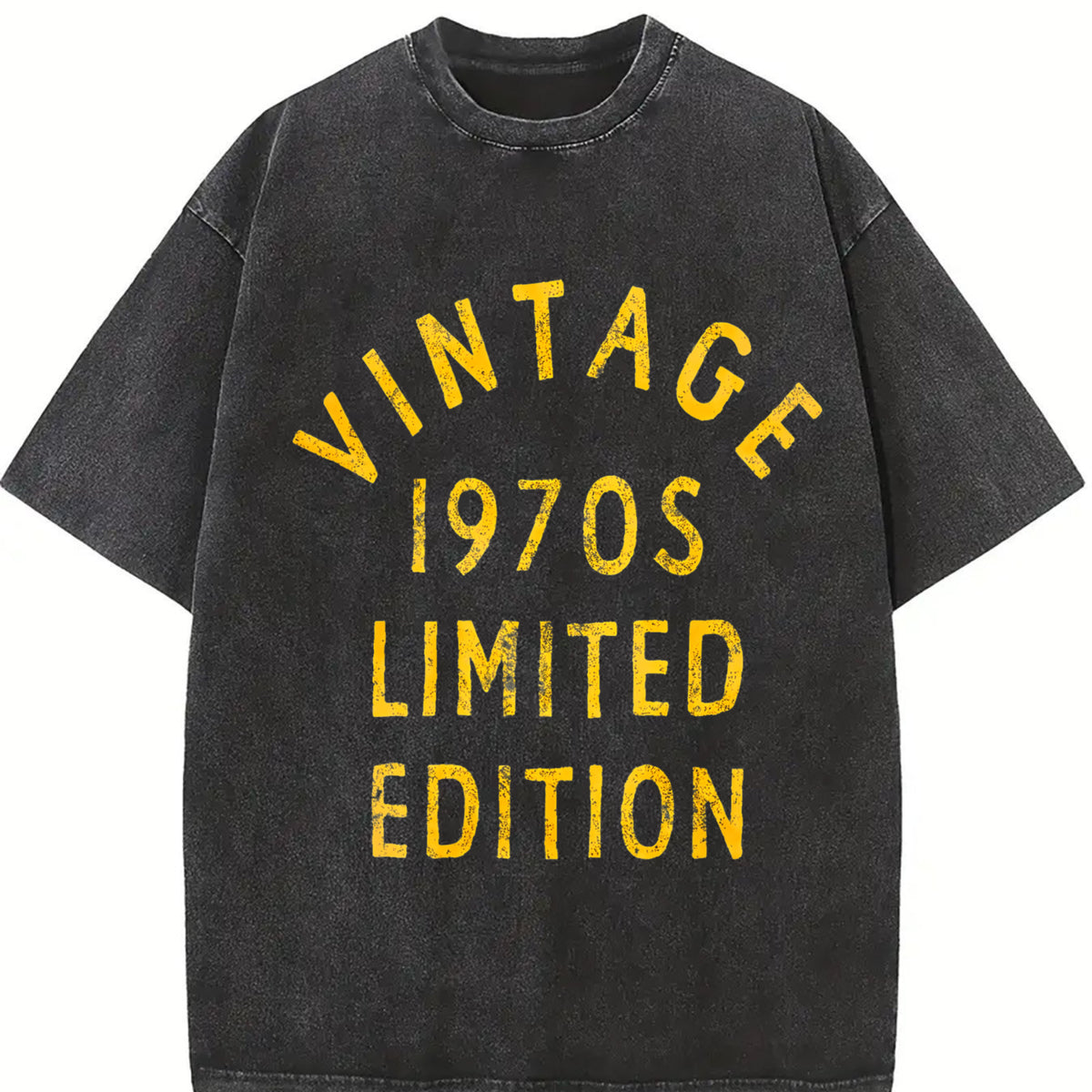 1970s 1970 Theme Classic for Ladies Cute Ladies Novelty Vintage Washed T-Shirt in Black