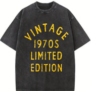 1970s 1970 Theme Classic for Ladies Cute Ladies Novelty Vintage Washed T-Shirt in Black