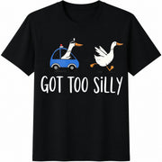 Got Too Silly Goose Cotton T-Shirt in Black