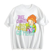 The Take Chances Make Mistakes Get Messy Cotton T-Shirt in White