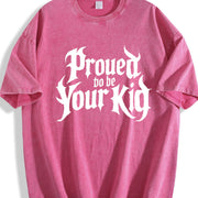 Proud to Be Your Kid Vintage Washed T-Shirt in Red