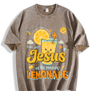 Making Lemonade Washable Vintage Washed T-Shirt in Brown