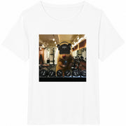 Gym Hamster Selfie Cotton T-Shirt in White