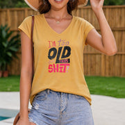 I'm Too Old for This Sh*t! Women's Color Cotton Tank Top in Yellow