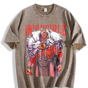 Thragg The Conqueror Viltrumite War - Invincible Comic TV vintage washed oversized T-shirt in Brown