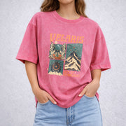 Velaris City of Starlight Acotar vintage washed oversized T-shirt in Red