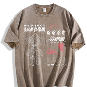 Project Shadow the Hedgehog Vintage Washed T-Shirt in Brown