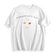 Boy Mom Goose Boy Mama Cotton T-Shirt in White