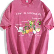 For Plant Parent Humor Vintage Washed T-Shirt in Red