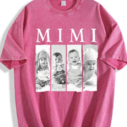 Custom MIMI Personalized for Grandma MIMI Vintage Washed T-Shirt in Red