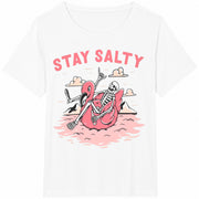 Stay Salty Beach Salty Cotton T-Shirt in White