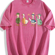 4th of July USA Vintage Washed T-Shirt in Red