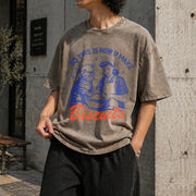 Cat Biscuits Vintage Washed T-Shirt in Brown
