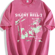 Silent Hill 2 vintage washed oversized T-shirt in Red
