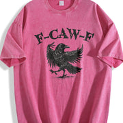 Crow F-Caw-F Black Crow vintage washed oversized T-shirt in Red
