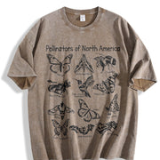 Pollinators of North America Vintage Washed T-Shirt in Brown