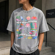 Inclusion Autism Vintage Washed T-Shirt in Gray