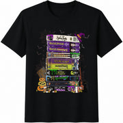 Halloween VHS Movies Cotton T-Shirt in Black