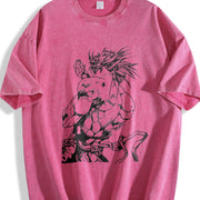 Jojo's Bizarre Adventure Anime Manga Vintage Washed T-Shirt in Red