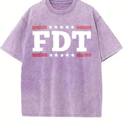 F*ck Trump Anti-Trump Anti Maga vintage washed oversized T-shirt in Purple