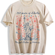 250 Years of Liberty Vintage Washed T-Shirt in Beige