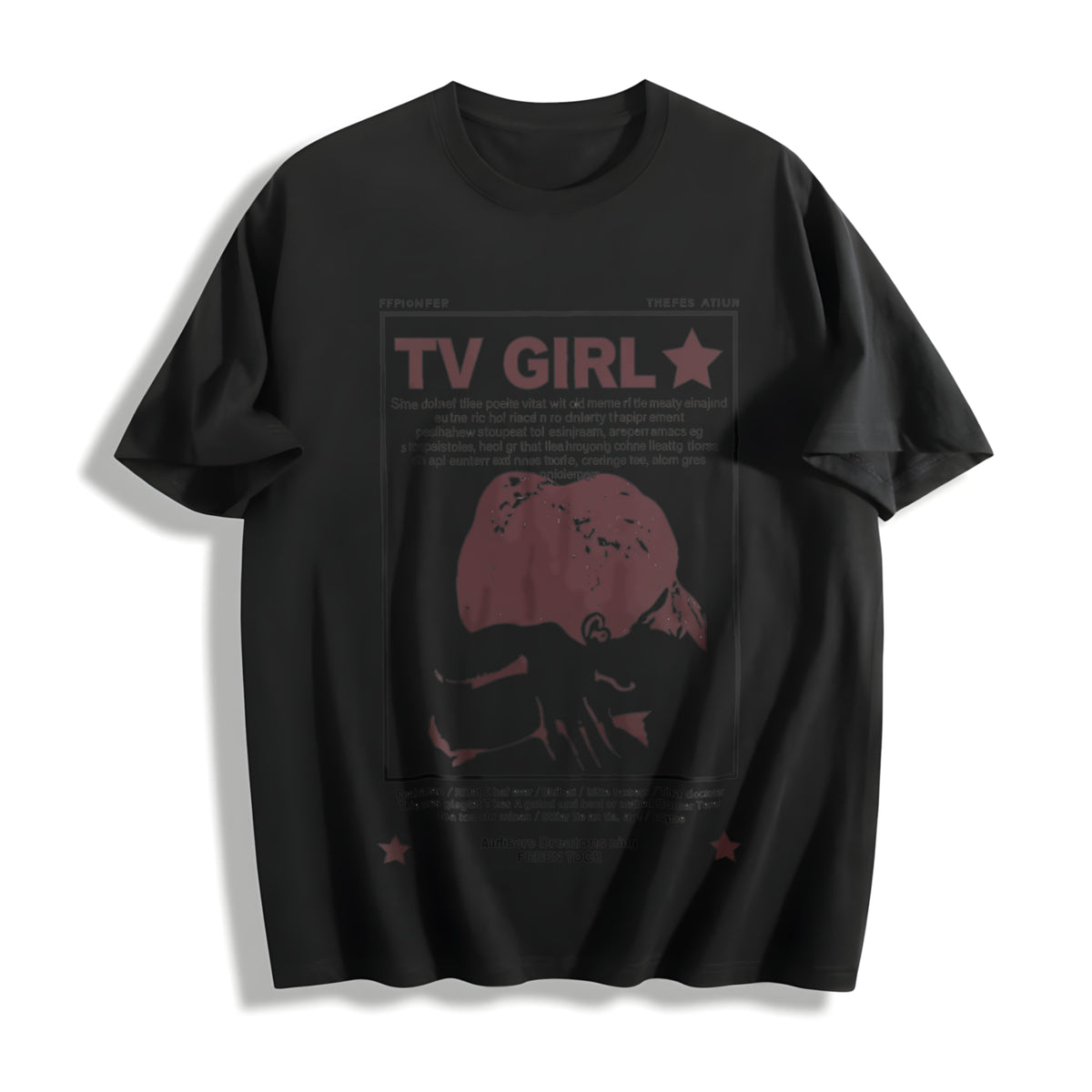 Y2k Tv Girl Lovers Rock Song Cotton T-Shirt in Black