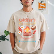 Howl’s Moving Castle Inspired Calcifer's Bed & Breakfast Vintage Washed T-Shirt in Beige