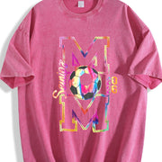 Soccer Mom 2026 Vintage Washed T-Shirt in Red
