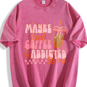 Coquette Iced Coffee Vintage Washed T-Shirt in Red