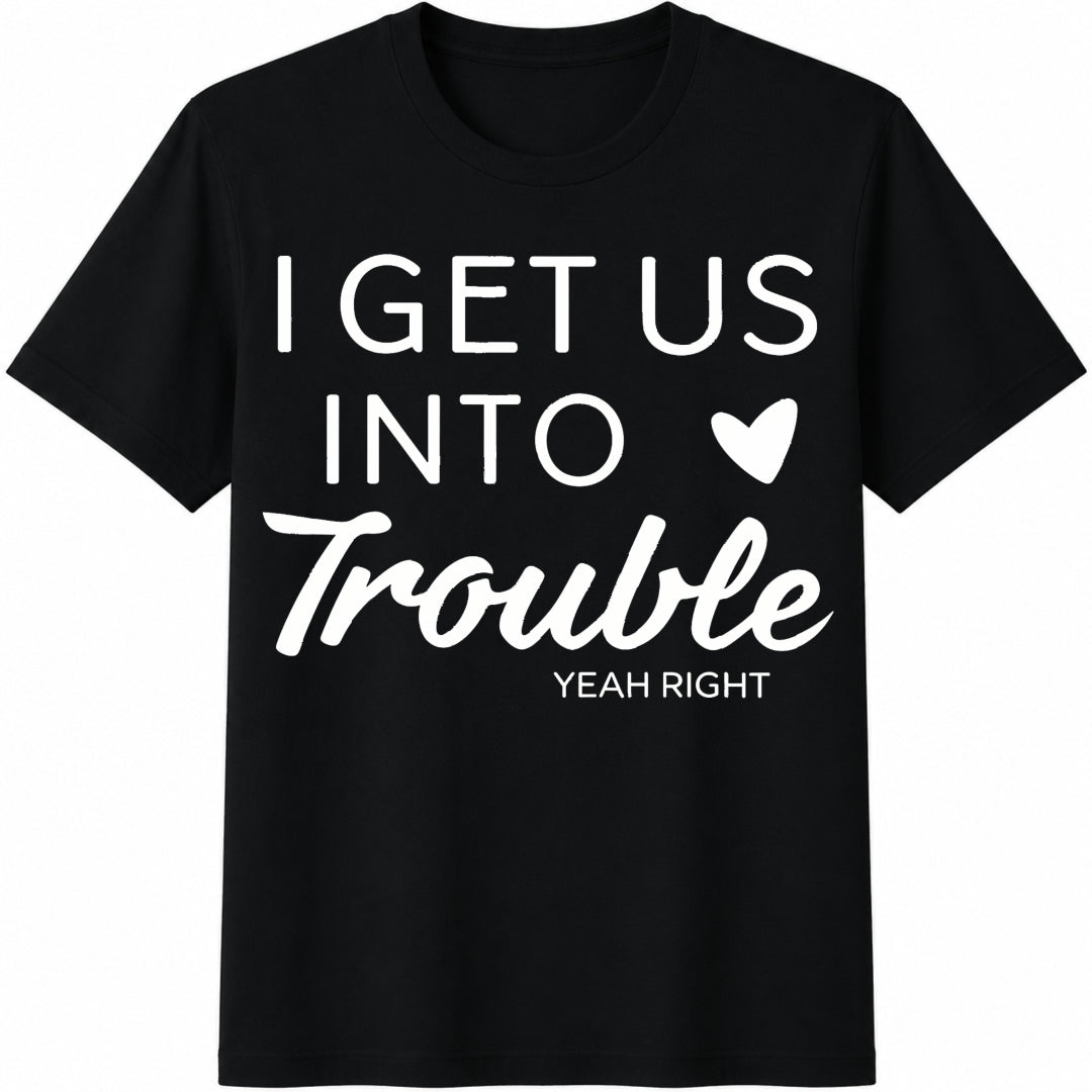 Custom Best Friends Cotton T-Shirt in Black