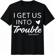 Custom Best Friends Cotton T-Shirt in Black