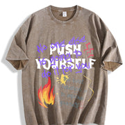 No One Else Is Going to Do It for You Vintage Washed T-Shirt in Brown