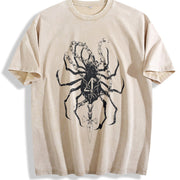 Y2k Phantom Troupe Vintage Washed T-Shirt in Beige