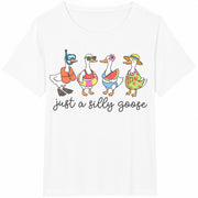 Silly Goose Silly Goose Cute Goose Cotton T-Shirt in White