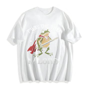 T'was the Tism Frog M'lord Cotton T-Shirt in White