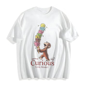 Curious George Little Monkey Cotton T-Shirt in White