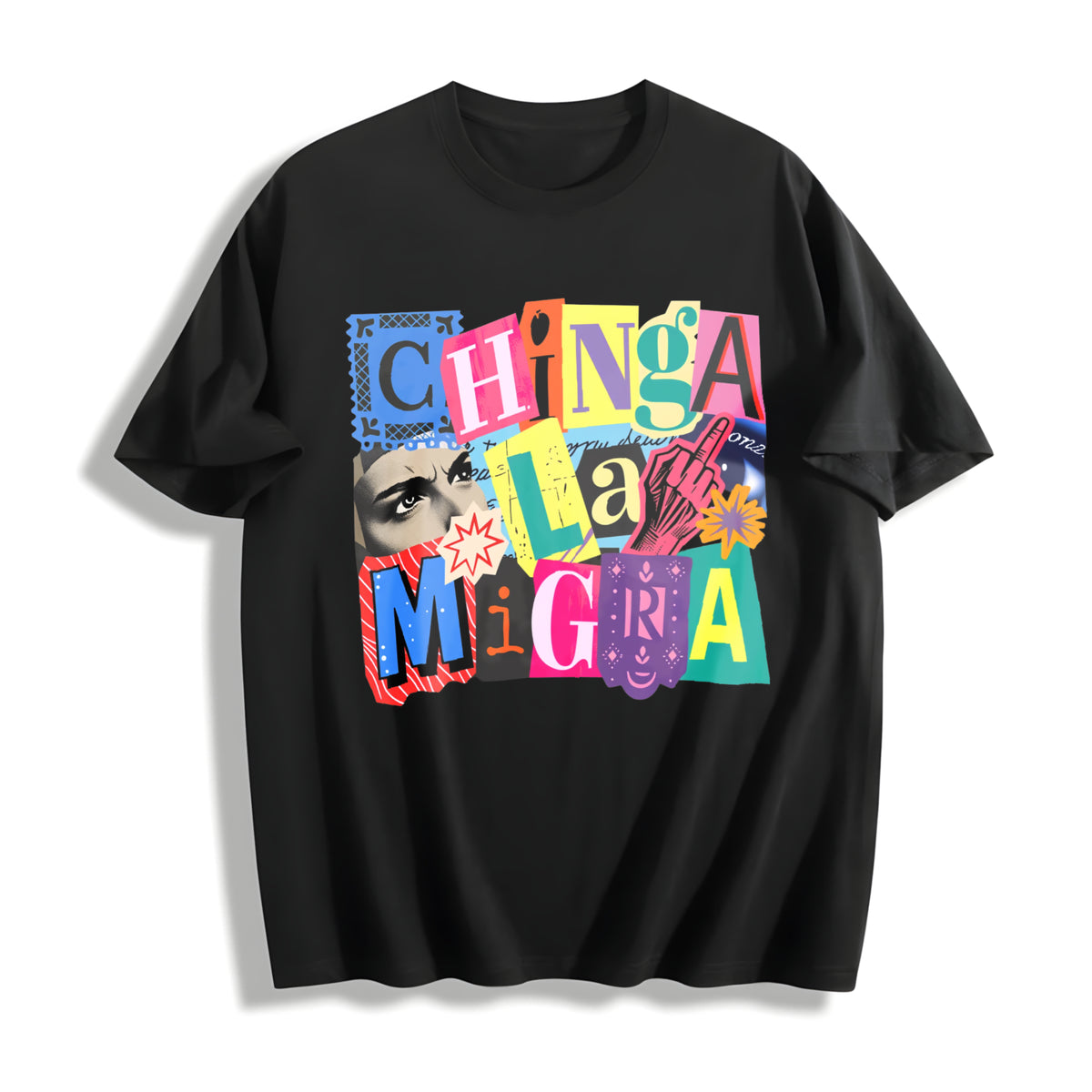 ICE OUT Anti ICE Magazine Letters! Cotton T-Shirt in Black